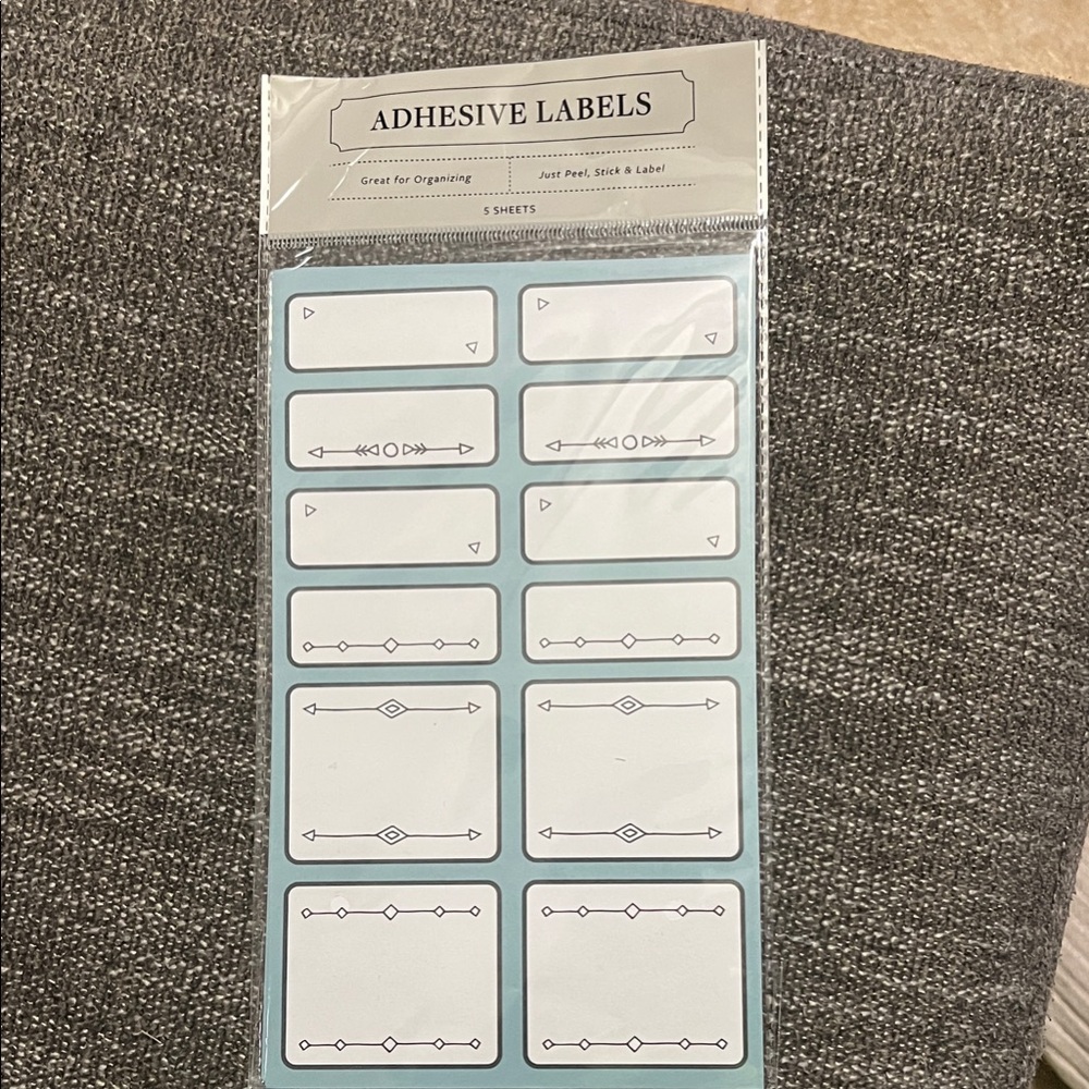 Adhesive Labels for Home Office - Blue